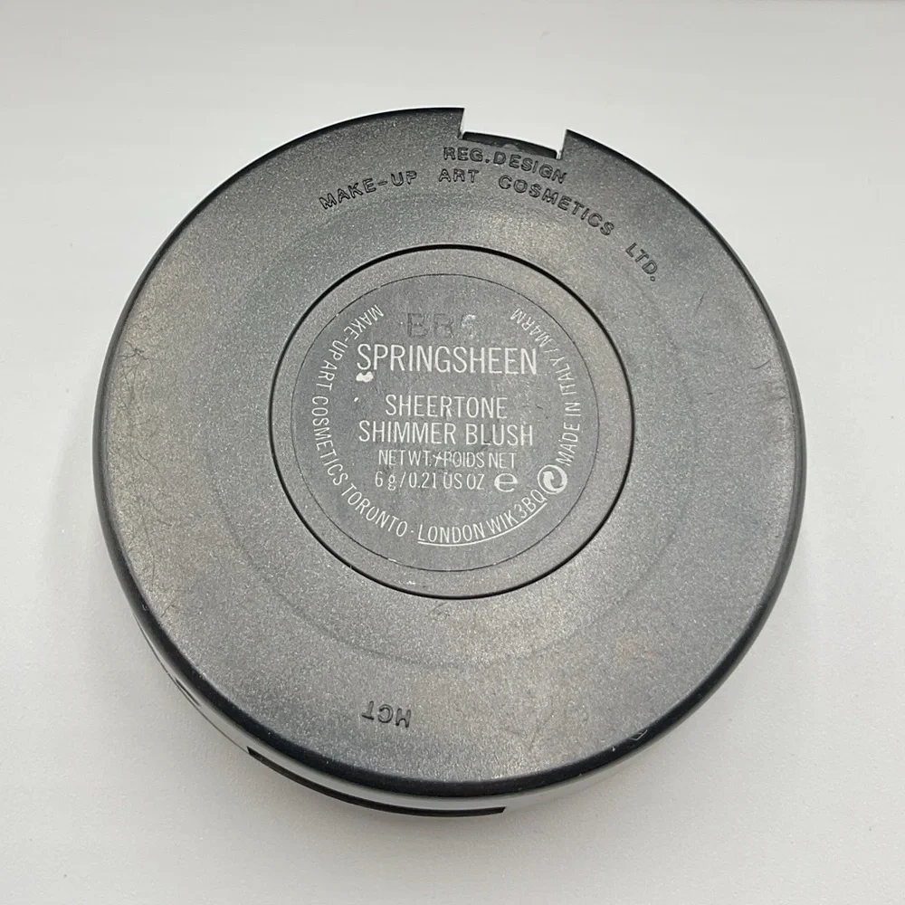 MAC Cosmetics Sheertone Shimmer Blush in Springsheen Swatched, HTF Discontinued